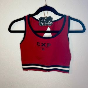 Express Vintage Athletic Crop Top
